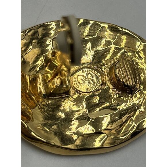 Elizabeth Taylor Monogram Rare Vintage Estate Signed AVON 1.5” 1993 Clip Earring - Picture 13 of 14